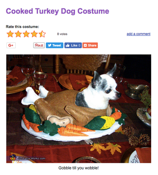 Illustration for article titled Dress Your Pet Up As a Turkey On Thanksgiving